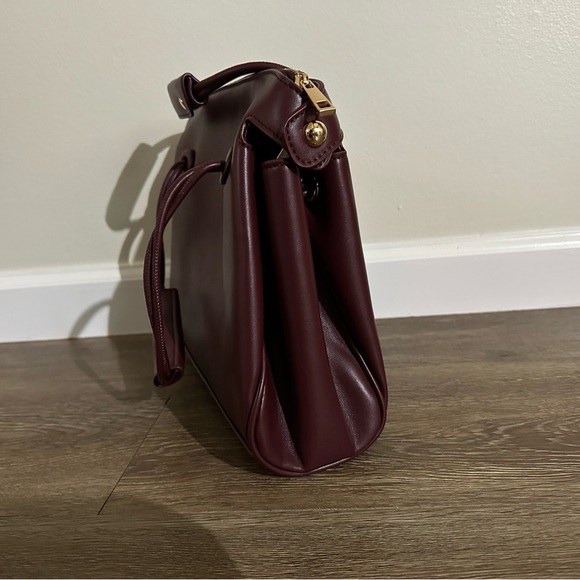 NWT Anthropologie Dark Red Handbag - Picture 3 of 5